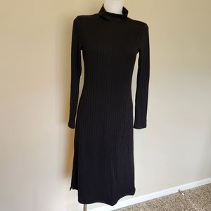 LOFT Ribbed Mock neck midi dress